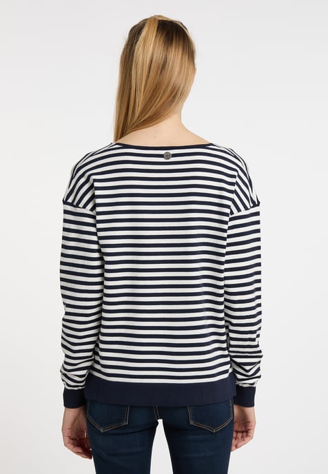 Dreimaster Gebreide trui takelage Dames marine wol wit - Image 4