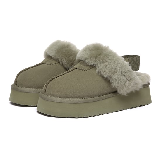 EVER AU Australia Women Wagtail Removable Strap Platform Slippers