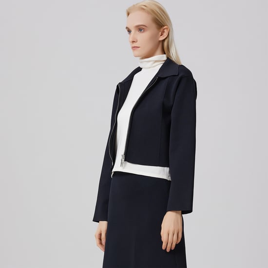 Minimalistisch cropped jack met ritssluiting aan de voorkant - Image 2