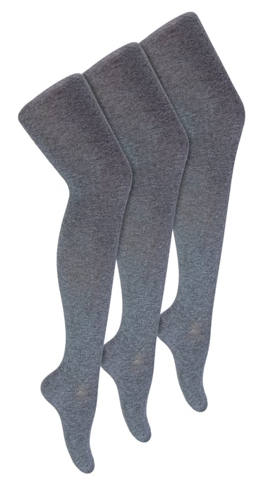 Heat Holders - 3 paar ondoorzichtige schoolleggings voor meisjes - Grijs - Image 1