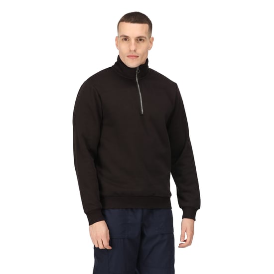 Regatta Mens Pro Quarter Zip Sweatshirt (Black)
