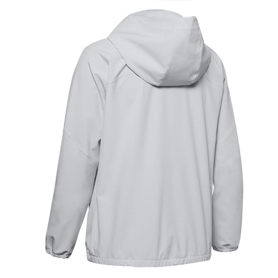 Under Armour Womens Woven Branded Full Zip Hoodie Grey 1351794 014