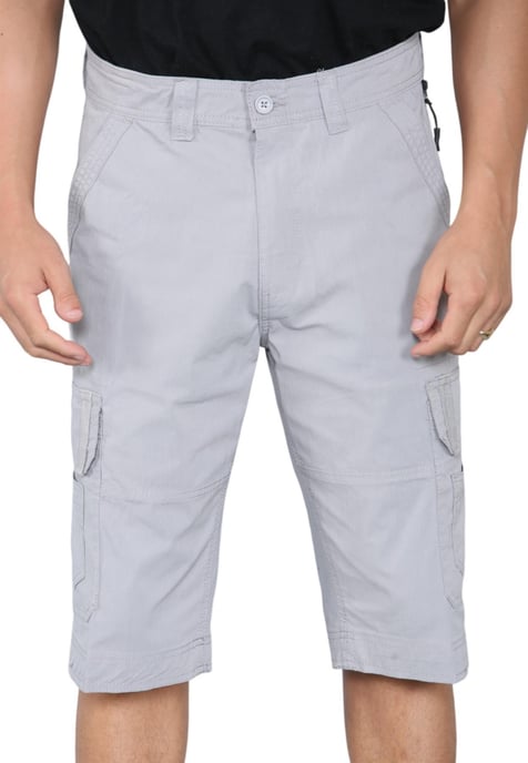 Heren cargo multi-pocket sneldrogende shorts in grijs - Image 5