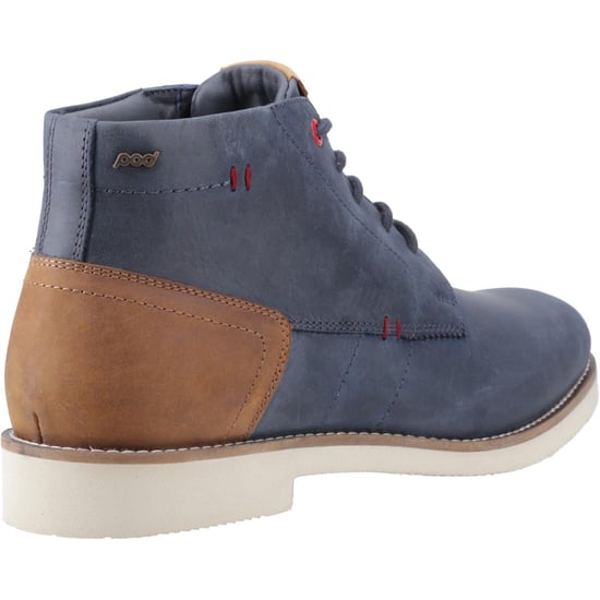 Pod Ram Leren Herenlaarzen Navy Blauw - Image 2