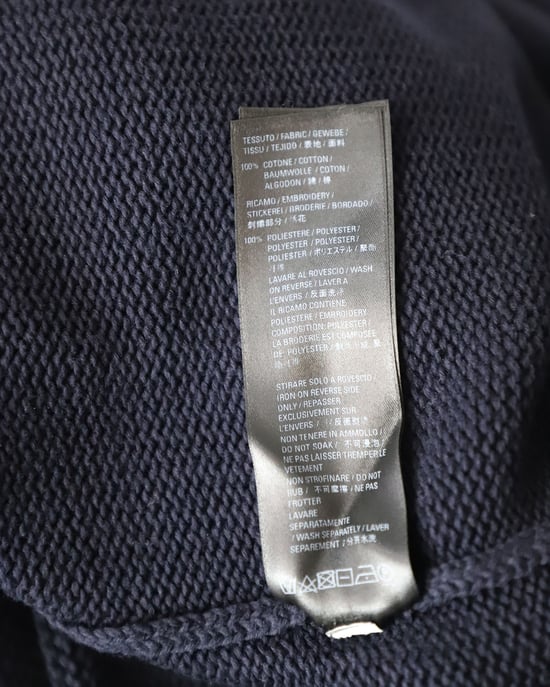Balenciaga Oversized Borduur College Logo Crewneck in Marineblauwe Katoen - Image 6