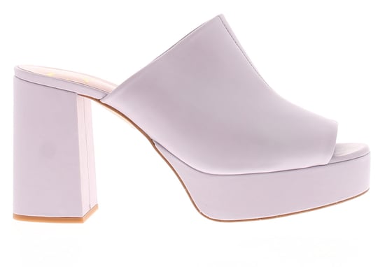 Ted Baker Dames Hakken Deltino Leren Muiltjes Peep Toe Blokhak Paars - Image 2