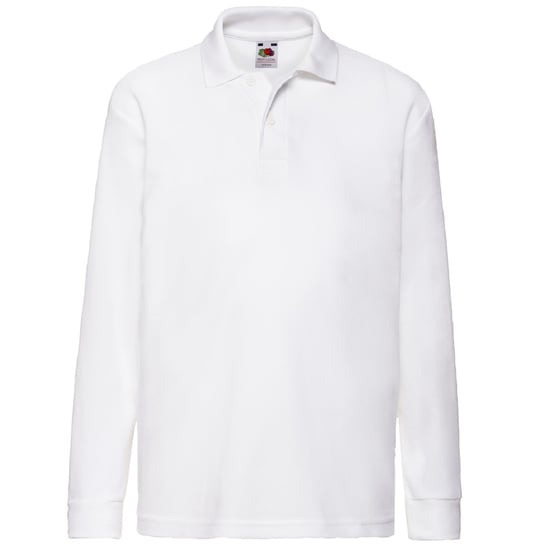 Fruit Of The Loom Kinder Polo Lange Mouwen 65/35 Piqué / Kinderpolo (Wit) - Image 1
