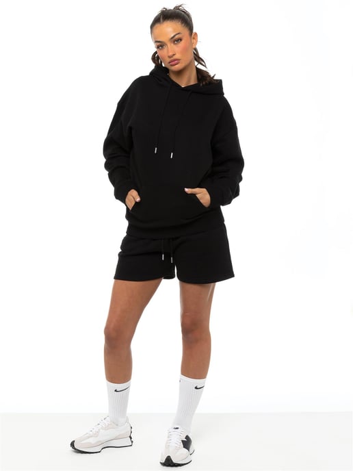 Enzo Dames Oversized Hoodie Tracksuit Met Korte Broek - Image 1