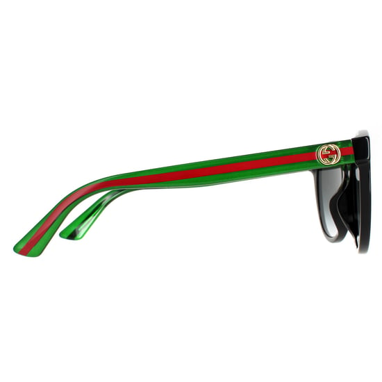 Gucci Round Womens Black With Green and Red Grey Gradient GG0702SKN Sunglasses