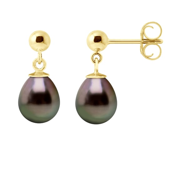 Oorbellen Echte Cultiveerde Tahiti Parel Pear 8-9 mm - Image 1