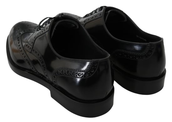 Dolce & Gabbana Zwarte Leren Derby Formele Brogueschoenen - Image 5