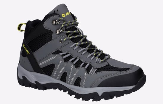 Hi-Tec Jaguar Mid Polyester Heren Wandelschoenen In Grafiet/Zwart/Citroen - Image 2