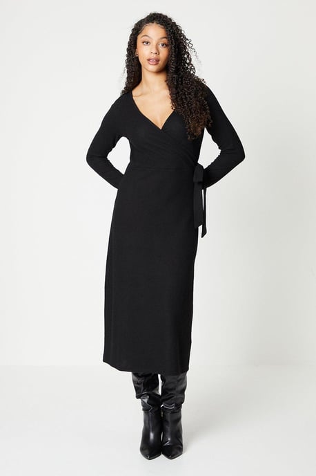Soft Touch Midi Wrap Dress