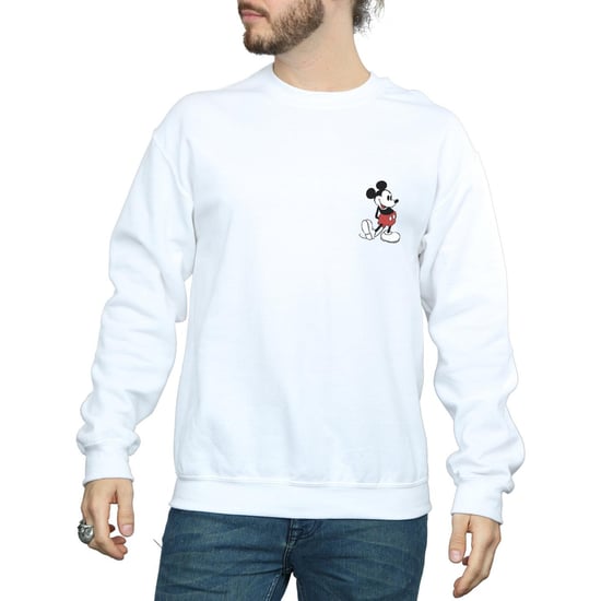 Disney Heren Mickey Mouse Kickin Retro Borst Sweatshirt (Wit) - Image 3