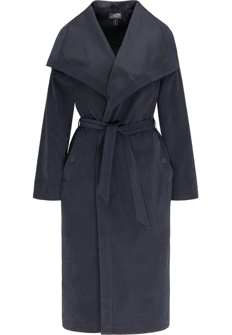 Dreimaster Cupro jas Dames marine - Image 1