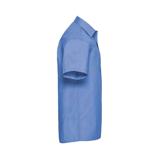 Russell Collection Heren Poplin Easy-Care Formeel Overhemd met Korte Mouwen (Bedrijfsblauw) - Image 3