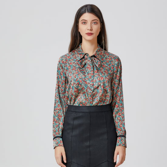 Overhemd met bloemenprint en Ascot-stropdas - Image 2