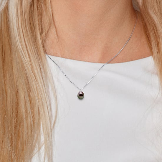 DIADEMA - Necklace - Tahitian Pearl - in White Gold