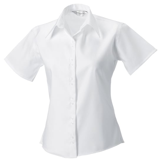 Russell Collectie Dames/Dames Korte Mouwen Ultiem Niet-Ijzershirt (Wit) - Image 3