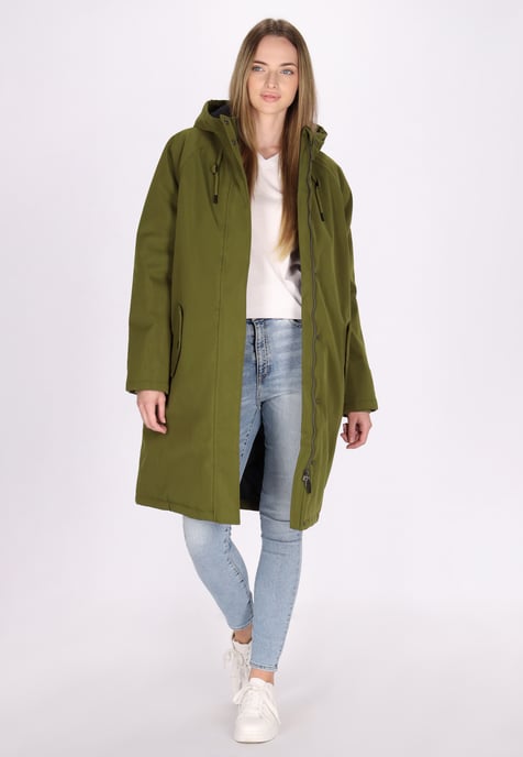 Dreimaster Winter parka Dames olijf - Image 2