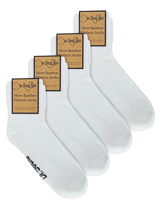 Dr.Socks - Bamboe diabetische enkelsokken voor heren - Wit - Image 2