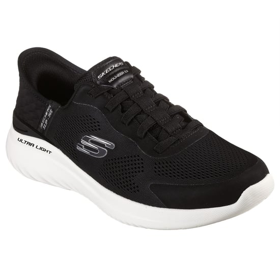 Skechers Bounder 2.0 Emerged Textiel Heren Zwart/Wit Trainers - Image 1