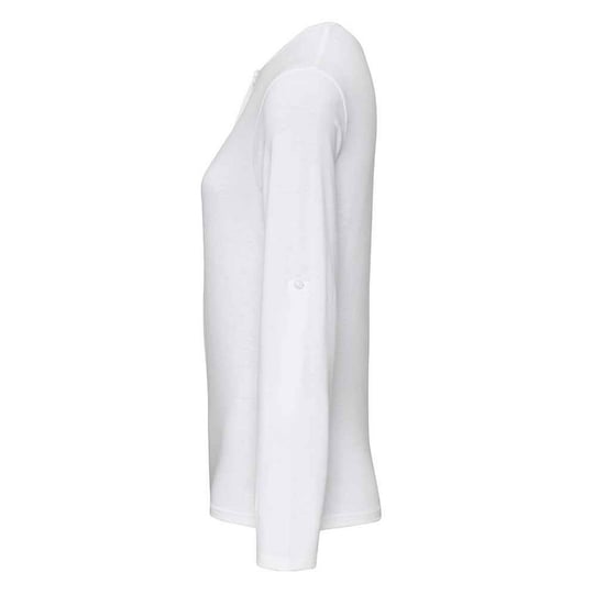 Premier Dames/Dames Long John Effen Rol Mouw T-shirt (Wit) - Image 3