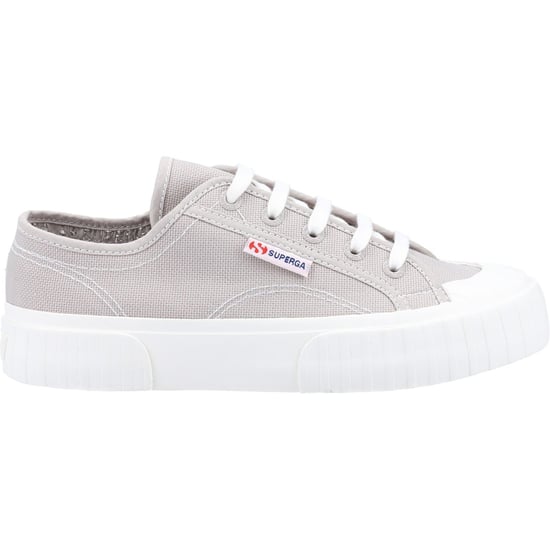 Superga 2630 Stripe 100% Katoen Dames Grijs Colomba Trainers - Image 4
