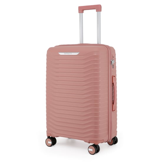 Hard Shell Pink Classic Suitcase 8 Wheel Cabin TSA Luggage Case Holiday Travel