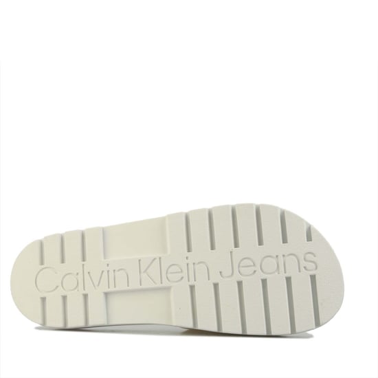 Women's Calvin Klein Retro Tennis Sliders in White
