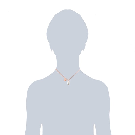 Necklace stainless steel rose gold freshwater cultured pearl white Valero Pearls - Image 3