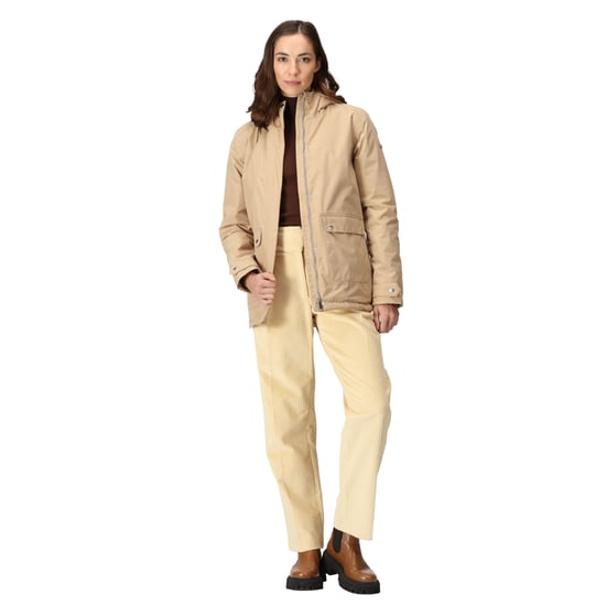 Regatta Womens/Ladies Broadia Waterproof Jacket (Barleycorn/Light Vanilla)