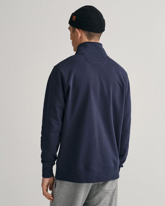 GANT Mens Regular Fit Shield Logo Half Zip Sweatshirt - Image 2