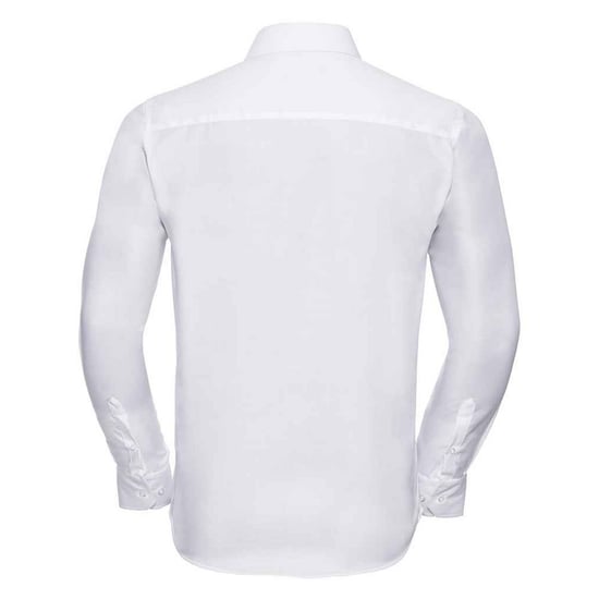 Russell Heren Ultimate Non-Iron Getailleerde Formele Overhemd met Lange Mouwen (Wit) - Image 2