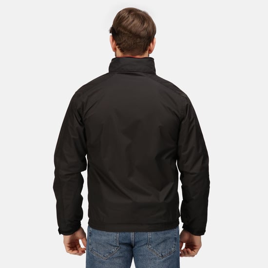 Regatta Mens Dover Waterproof Windproof Jacket (Black/Red)