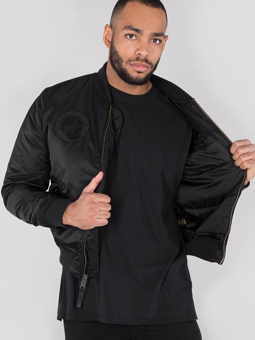 Alpha Industries Heren MA-1 VF NASA Bomberjack in Zwart - Image 3