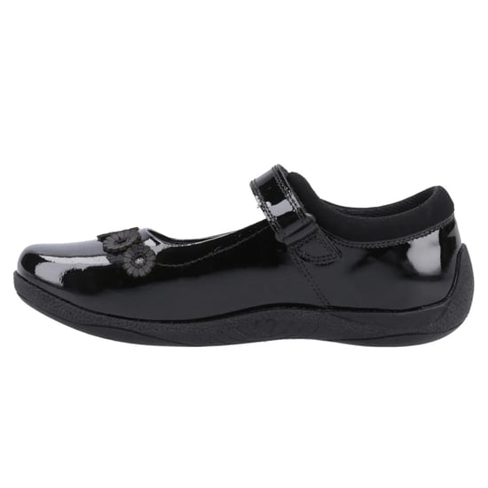 Hush Puppies Meisjes Christina Leren Schoolschoenen (Zwart octrooi) - Image 3