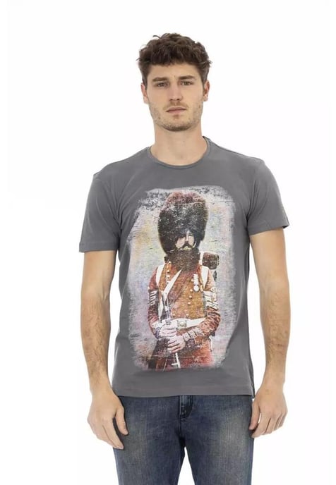 Trussardi Action Men's Gray Cotton T-Shirt