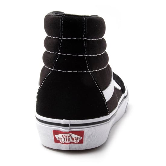 Vans Mens Trainers SK8 Hi Top Canvas Leather Lace Up black white