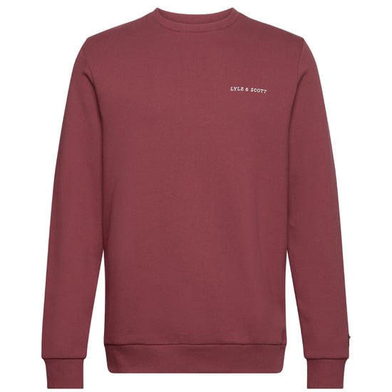 Lyle & Scott geborduurd logo Fletcher bordeauxrood sweatshirt - Image 1