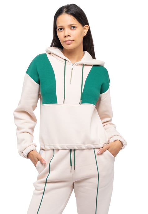 Tom Barron Ladies Duo-Color Half-Zip Modern Tracksuit