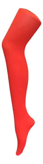 Dames 80 denier ondoorzichtige effen gekleurde panty's - Vuur Rood - Image 1