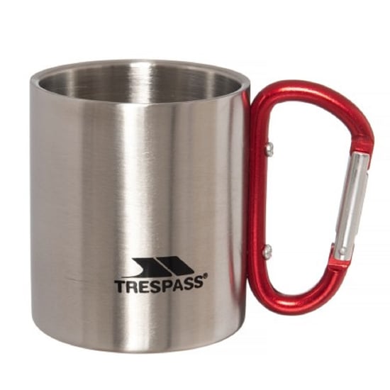 Trespass Bruski Carabiner Clip Reisbeker/Mok (Zilver) - Image 1