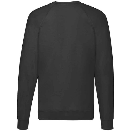 Fruit of the Loom Unisex Lichtgewicht Raglan Sweatshirt voor volwassenen (Zwart) - Image 2