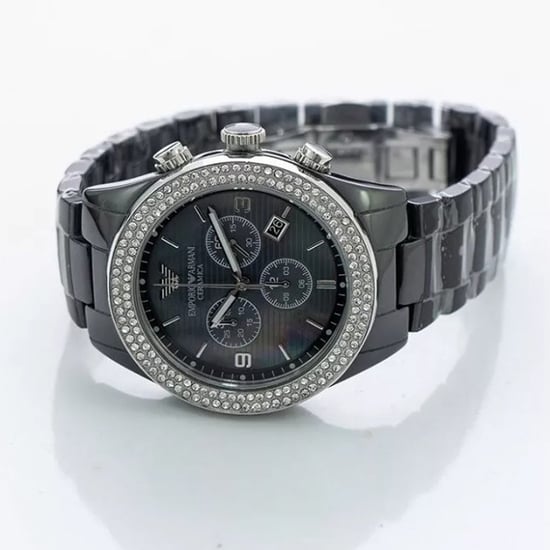 Emporio Armani AR1455 Ceramica Dames Kristal Horloge - Image 2