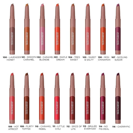 L'Oreal Infallible Matte Lip Crayon - 113 Brulee Elke Dag - Image 3