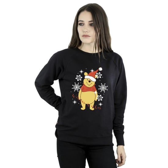 Disney Womens/Ladies Winnie The Pooh Winter Wishes Sweatshirt (Black)