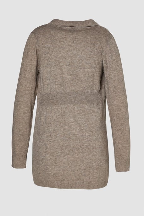 Curve Pocket Detail Longline Cardigan