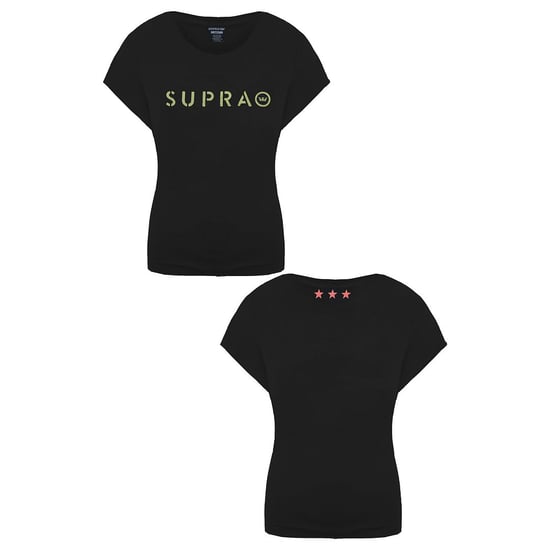 Supra Short Sleeve Round Neck Black Womens All Caps T-Shirt 192225 010
