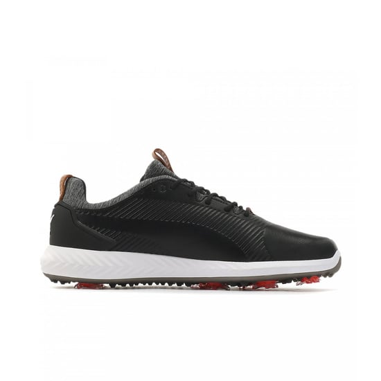 PUMA Power Adapt 2.0 Golf  Lace-Up Black Smooth Leather Mens Trainers 190581 02